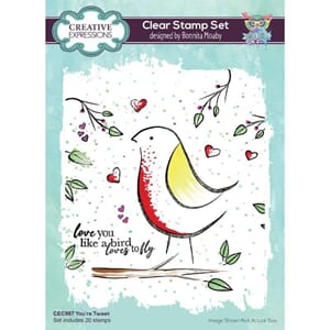 "Creative Expressions Bonnita Moaby Clear Stamp A5 Youre Twe