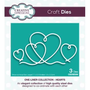 Creative Expressions Paper Cuts One-Liner Collection Hearts