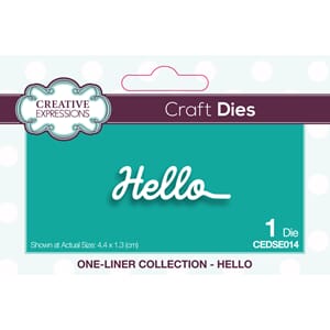 Creative Expressions Paper Cuts One-Liner Collection Hello (