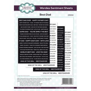 "Creative Expressions Wordies Sentiment Sheets 6x8 Inch Best