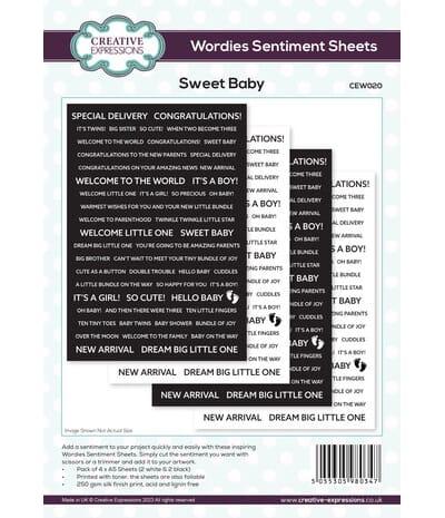 "Creative Expressions Wordies Sentiment Sheets 6x8 Inch Swee CL-CEW020.jpg