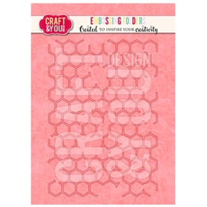 Craft & You Design Honeycomb Background A6 Embossing Folder