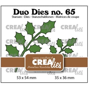 Crealies Duo Dies No. 65 Holly Leaves 17 (CLDD65)