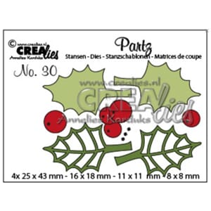 Crealies Partzz Dies No. 30 Holly Leaves and Berries (CLPart