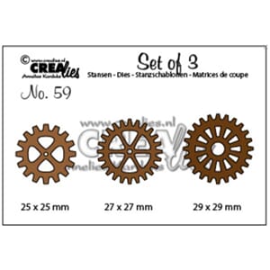 Crealies Set Van 3 Dies No. 59 Gears (CLSet59)