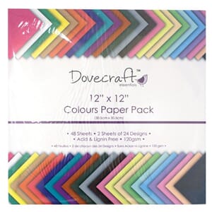 "Dovecraft 12x12 Inch Colours Paper Pack (DCDP59)
12x12 Inch