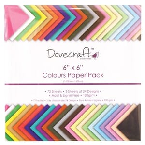 "Dovecraft 6x6 Inch Colours Paper Pack (DCDP61)
6x6 Inch Col