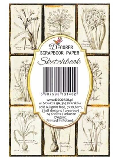 "Decorer Sketchbook Mini Paper Pack (DECOR-M140)
Sketchbook CL-DECOR-M140.JPG