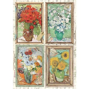 "Stamperia Rice Paper A4 Atelier Van Gogh (6 pcs) (DFSA4549)