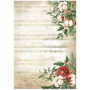 A4 Rice Paper Romantic Home for the Holidays Music (6 pcs) (