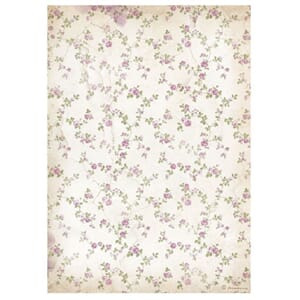 Stamperia Lavender A4 Rice Paper Little Flowers Background