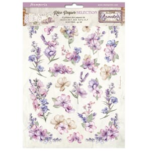 Stamperia Lavender A4 Rice Paper Selection  (DFSA4XLV)