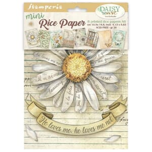 Stamperia Daisy Art A6 Mini Rice Paper (8pcs) (DFSA6X04)