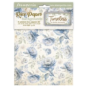 Stamperia Timeless A6 Rice Paper Backgrounds (8pcs) (DFSAK60