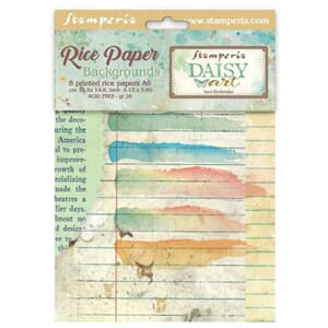 Stamperia Daisy Art A6 Rice Paper Backgrounds (8pcs) (DFSAK6