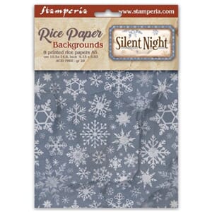 Stamperia Silent Night A6 Rice Paper Backgrounds Selection (