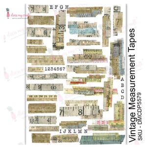 Dress My Craft Transfer Me Vintage Measurement Tapes (DMCDP5