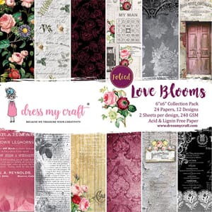 "Dress My Craft Love Blooms 6x6 Inch Paper Pad (DMCP3378)
Lo