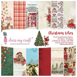 Dress My Craft Christmas Vibes 6x6 Inch Paper Pad (DMCP5358)