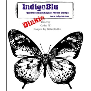 "IndigoBlu Flutterby Dinkie Mounted A7 Rubber Stamps (F-D)
F