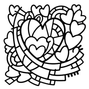 Woodware Doodle Heart Stencil (FRST047)