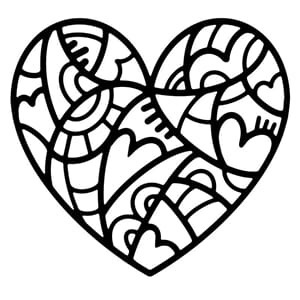 Woodware Heart Window Stencil (FRST048)