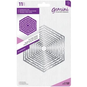 Gemini Torn Edge Hexagon Elements Dies (GEM-MD-ELE-TEHX)