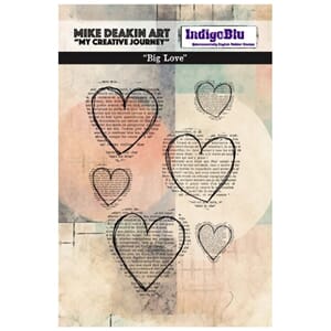 IndigoBlu Big Love A6 Red Rubber Stamp (IND1466)