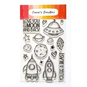 "Janes Doodles To The Moon Clear Stamps (JD035)
To The Moon