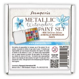 Stamperia Watercolors Metallic Paint Set (24pcs) (KAJKIT02)