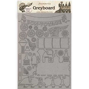 "Stamperia Greyboard A4 Voyages Fantastiques Train (LKSPDA42