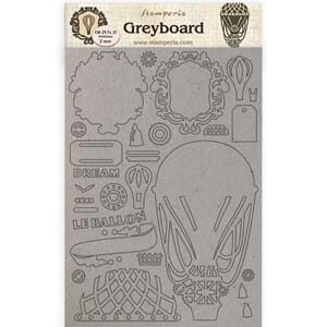 "Stamperia Greyboard A4 Voyages Fantastiques Air Baloon (KLS
