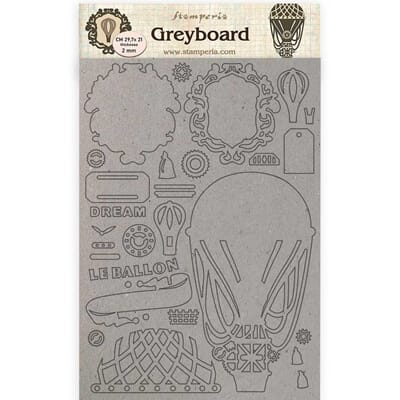 "Stamperia Greyboard A4 Voyages Fantastiques Air Baloon (KLS cl-KLSPDA427.jpg