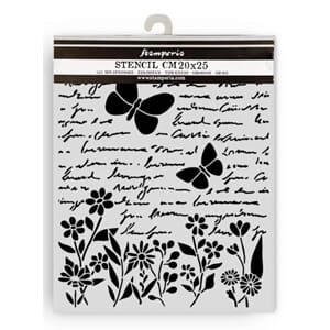 Stamperia Daisy Art Thick Stencil 20x25cm Letter and Butterf