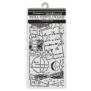 Stamperia A New Beginning Thick Stencil 12x25cm Notes (KSTDL