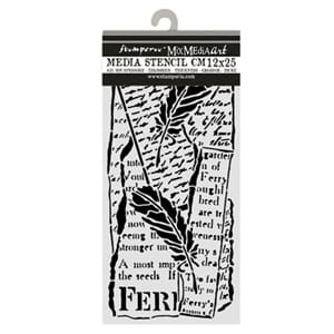Stamperia All Around Thick Stencils 12x25cm Letter and Feath