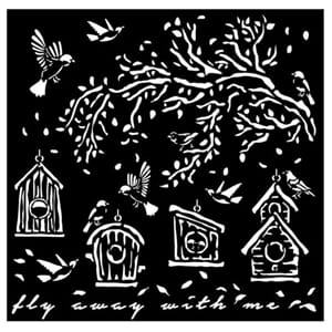 Stamperia Garden Thick Stencil 18x18cm Nests (KSTDQ102)