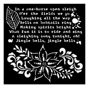 Stamperia The Nutcracker Thick Stencil 18x18cm Poinsettia (K