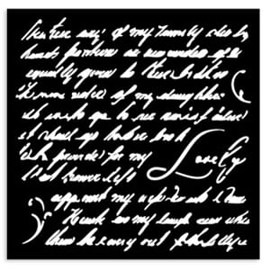 Stamperia Masquerade Thick Stencil 12x12cm Handwriting (KSTD
