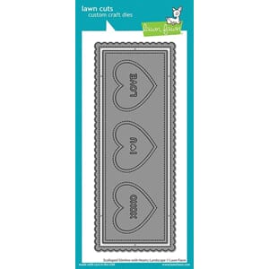 "Lawn Fawn Scalloped Slimline with Hearts: Landscape Dies (L