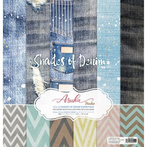 "Memory Place Shades of Denim 12x12 Inch Paper Pack (MP-6055