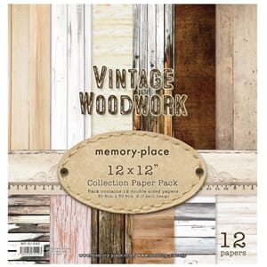 "Memory Place Vintage Woodwork 12x12 Inch Paper Pack (MP-614