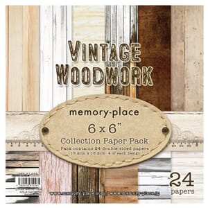 "Memory Place Vintage Woodwork 6x6 Inch Paper Pack (MP-61456