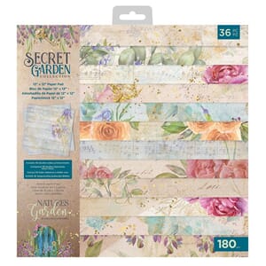 "Crafters Companion Secret Garden Collection 12x12 Inch Pape