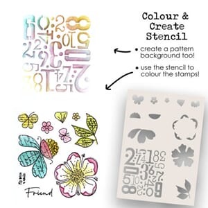 Colour & Create Funky Flower Friend 2-in-1 Creative Stencil