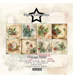 Paper Favourites Vintage Holly 6x6 Inch Paper Pack (PF262)