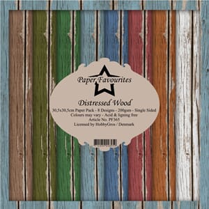 "Paper Favourites Distressed Wood 12x12 Inch Paper Pack (PF3