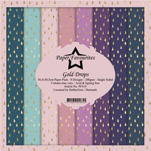 "Paper Favourites Gold Drops 12x12 Inch Paper Pack (PF414)
G