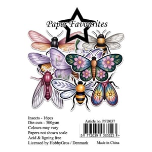 Paper Favourites Die-Cuts A7 Insects (16pcs) (PFD037)