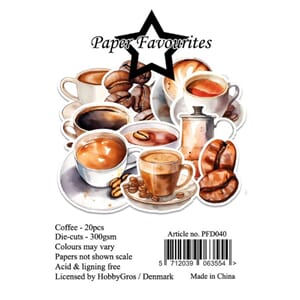 Paper Favourites Die-Cuts A7 Coffee (20pcs) (PFD040)